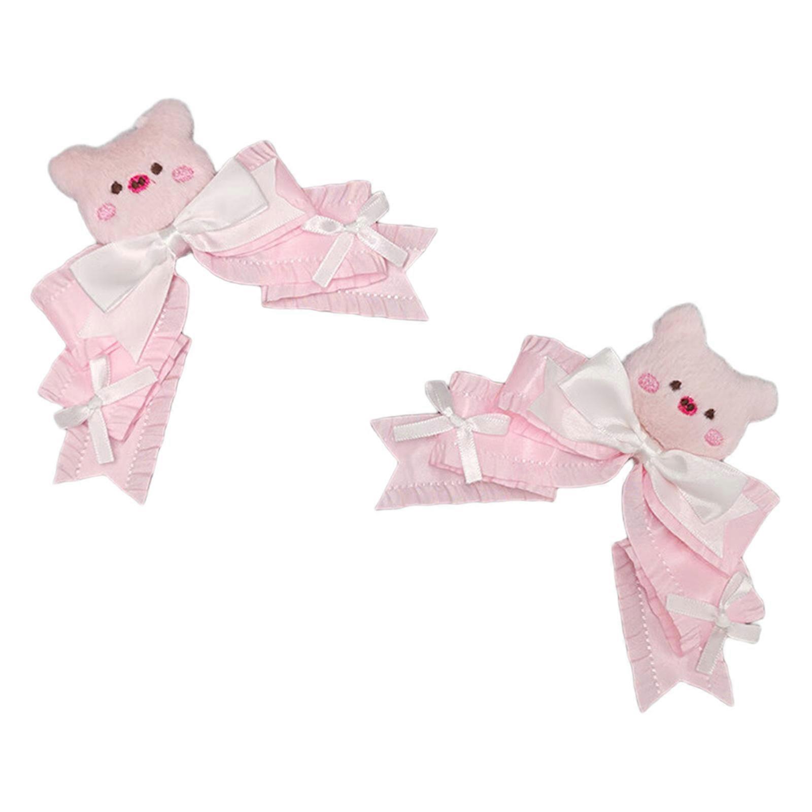 Lovely Sweet Hair Clip Handmade Bowknot Design Hairpin For Role Playing Halloween Christmas And Birthday Parties Multicolor