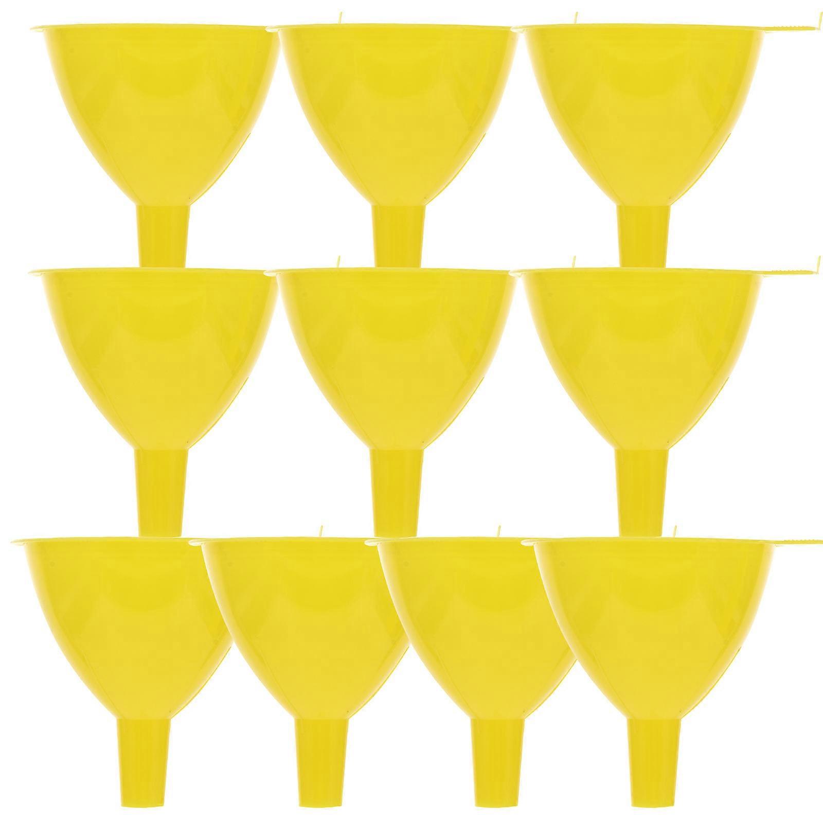 Small Funnels Set for Lab Use Liquid and Solid Transfer Conical Shape 10Pcs