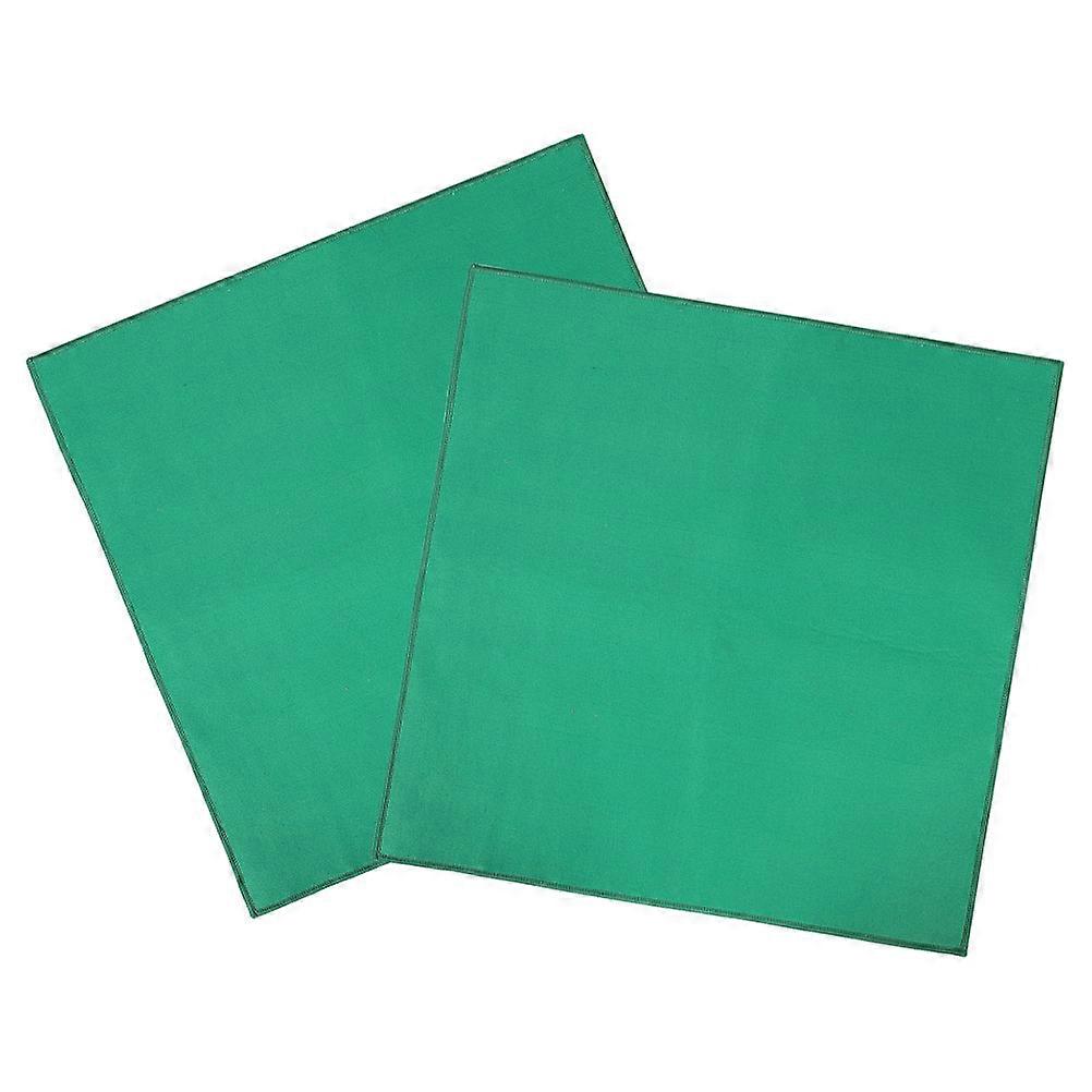 Mahjong Table Mat Noise-Reducing Function with 2Pcs Green Cloth Mat