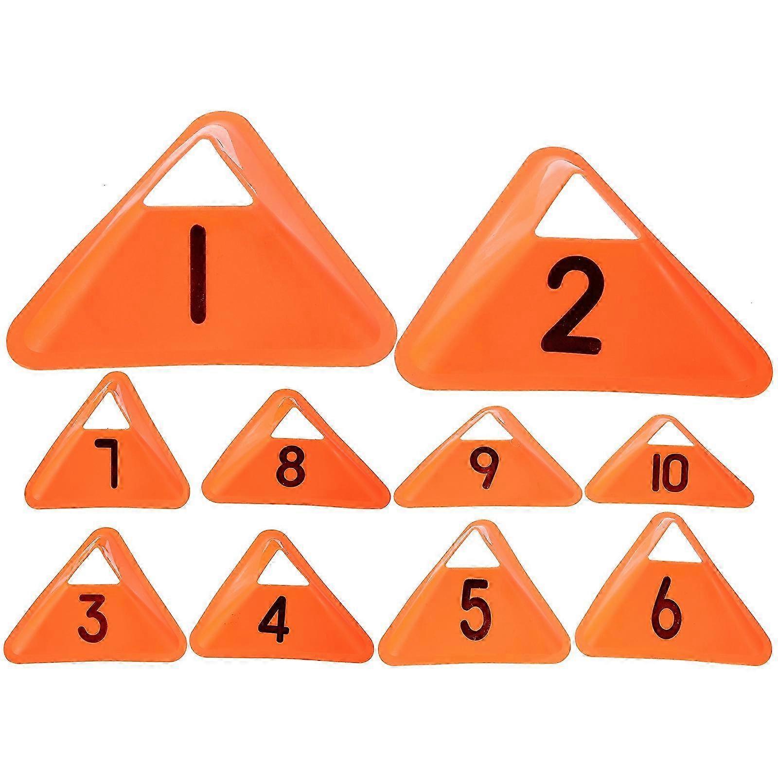 2025 10pcs Multi-function Soccer Cones Portable Disc Cones Professional Agility Cones