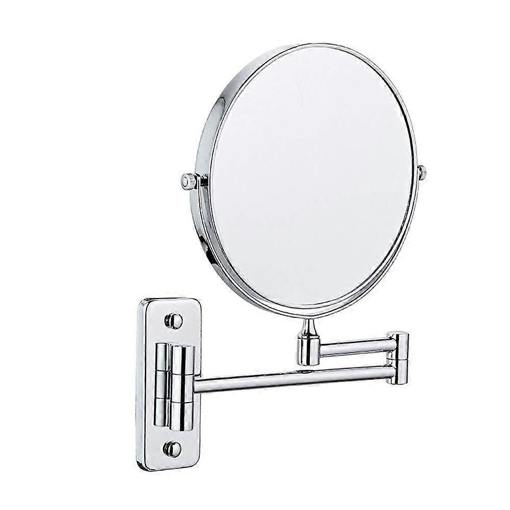 Wall Mounted Makeup Mirror 3X 1X Double Sided, Extendable Folding Bathroom Vanity Mirror, Chrome Finish