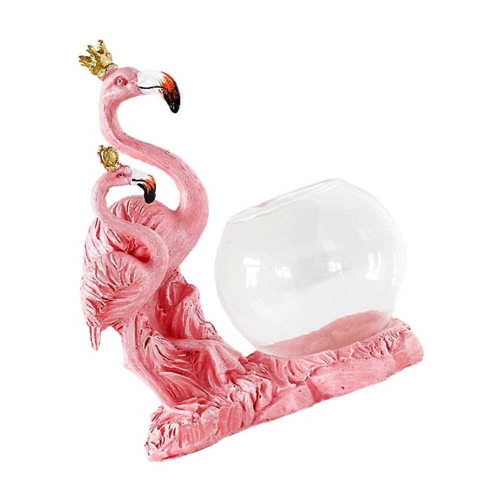 Hydroponic Flower Container Vase for Decor 2Pcs Pink Flower Implement