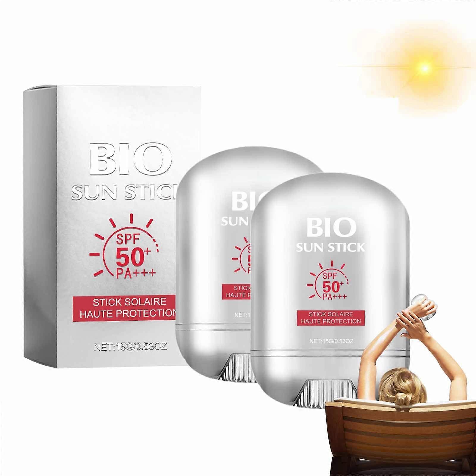 Sunscreen Stick SPF50+ Broad Spectrum with Peptides, 9Hour Water Resistant, 2 PCS