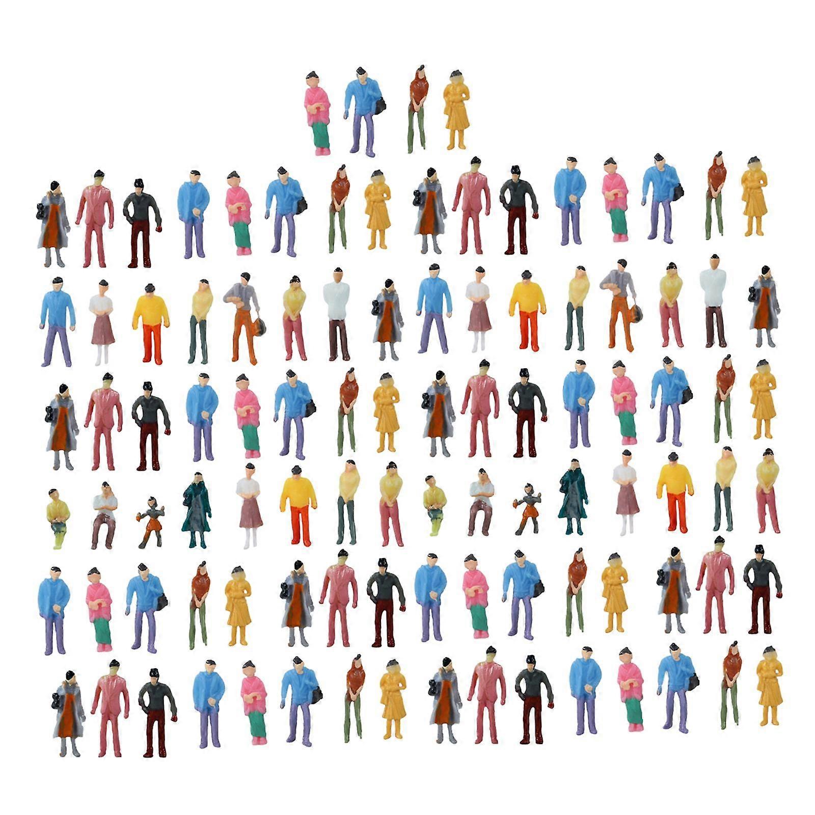 100x People Figures Miniature Figurines Scene Props Scenes Mini Models Tiny