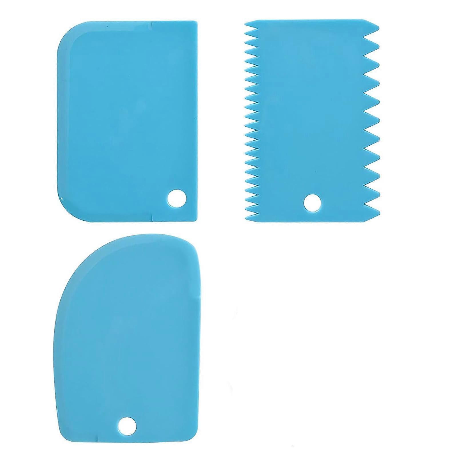 3-piece plastic cake spatula set