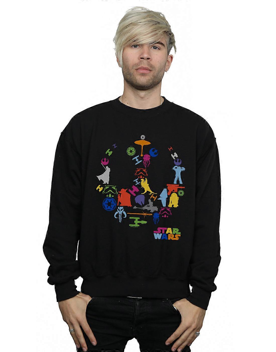 Star Wars Men-apos;s Silhouette Collage Sweatshirt