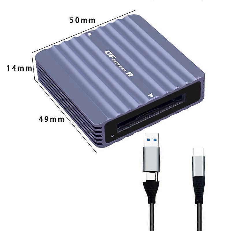 CFexpress Card Reader Portable USB3.2 Gen2 High Speed 10Gbps Card Adapter for Computers and Laptops