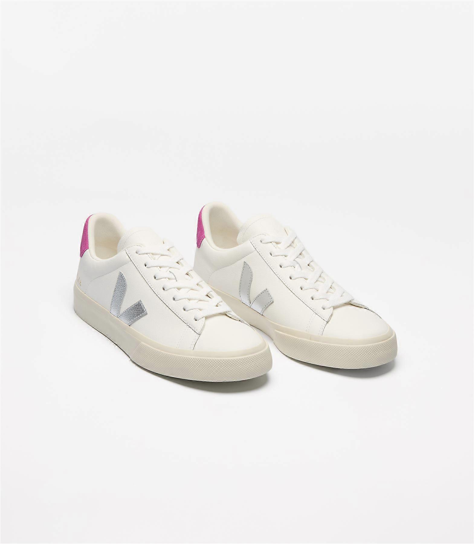 Veja Campo Leather Women's White/Silver/UltraViolet Trainers