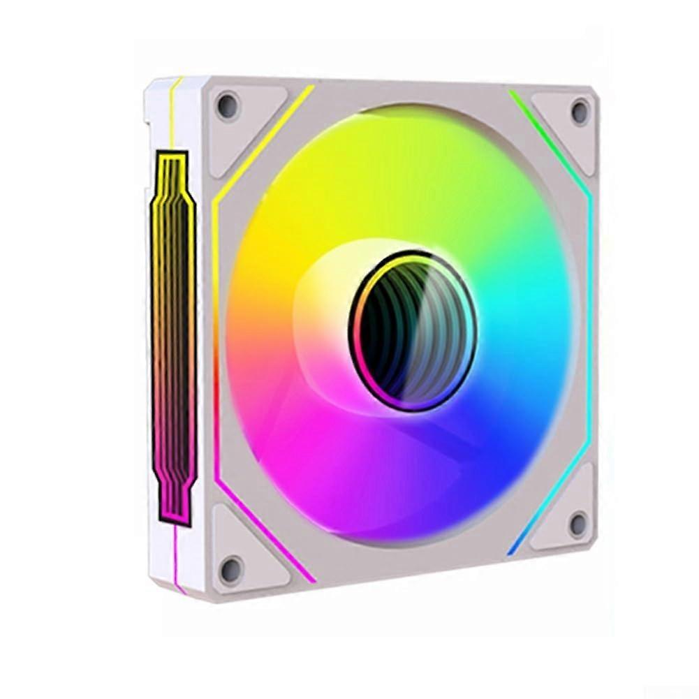 RGB PC Case Fan 12cm Performance Cooling with  ARGB Lighting White
