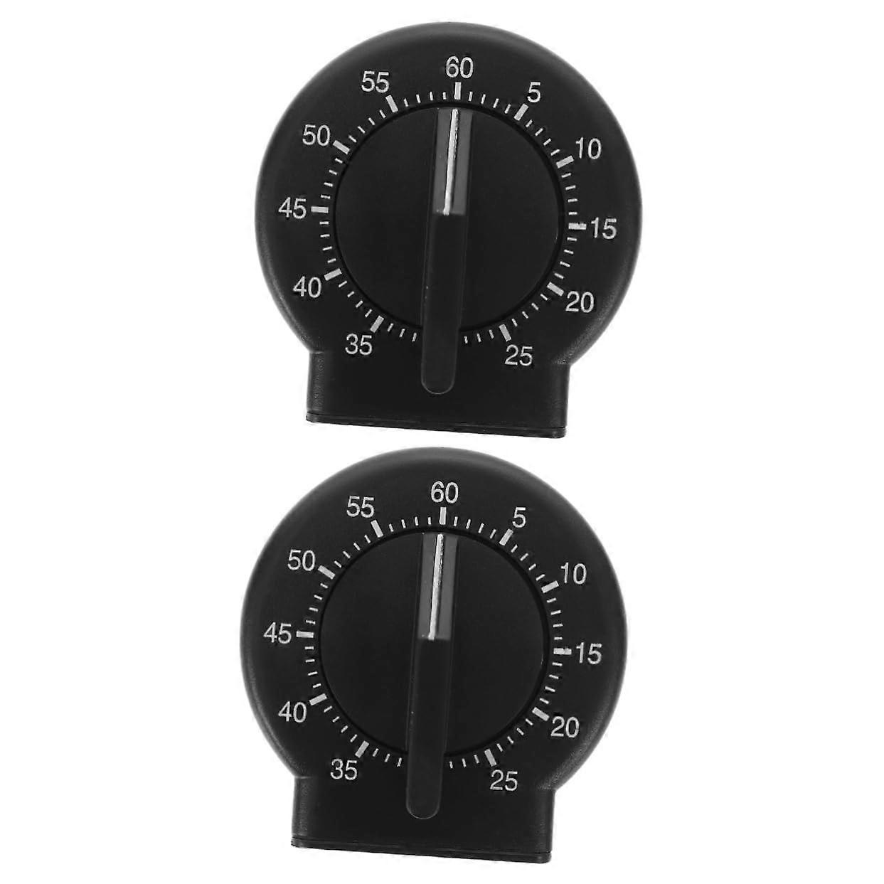 2pcs Digital Mechanical Kitchen Timer Compact Precise Countdown Clock for Cooking and Baking