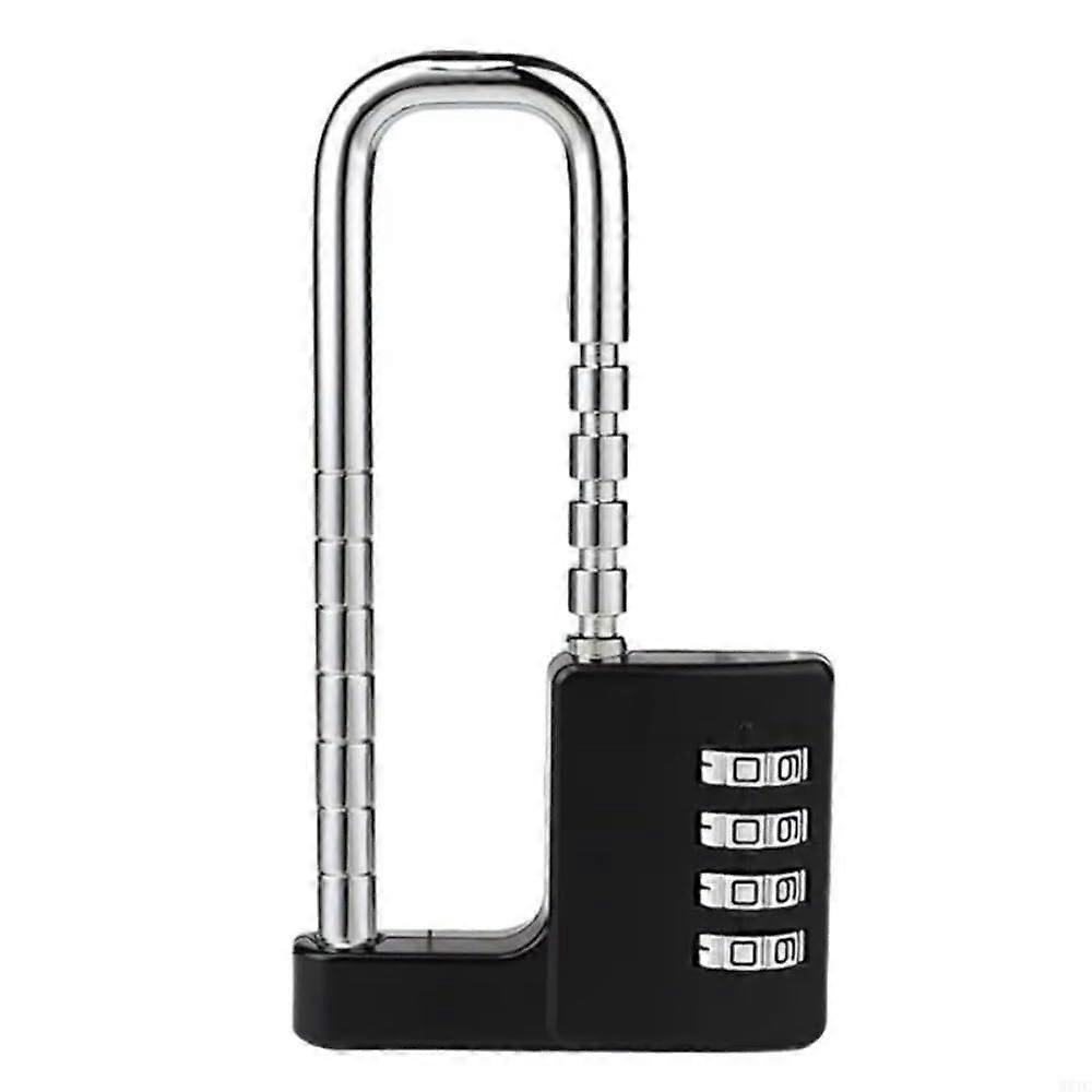 Combination Padlock 4298mm Adjustable UShaped Shackle 4Digit Keyless Lock for Gym Locker Gate School