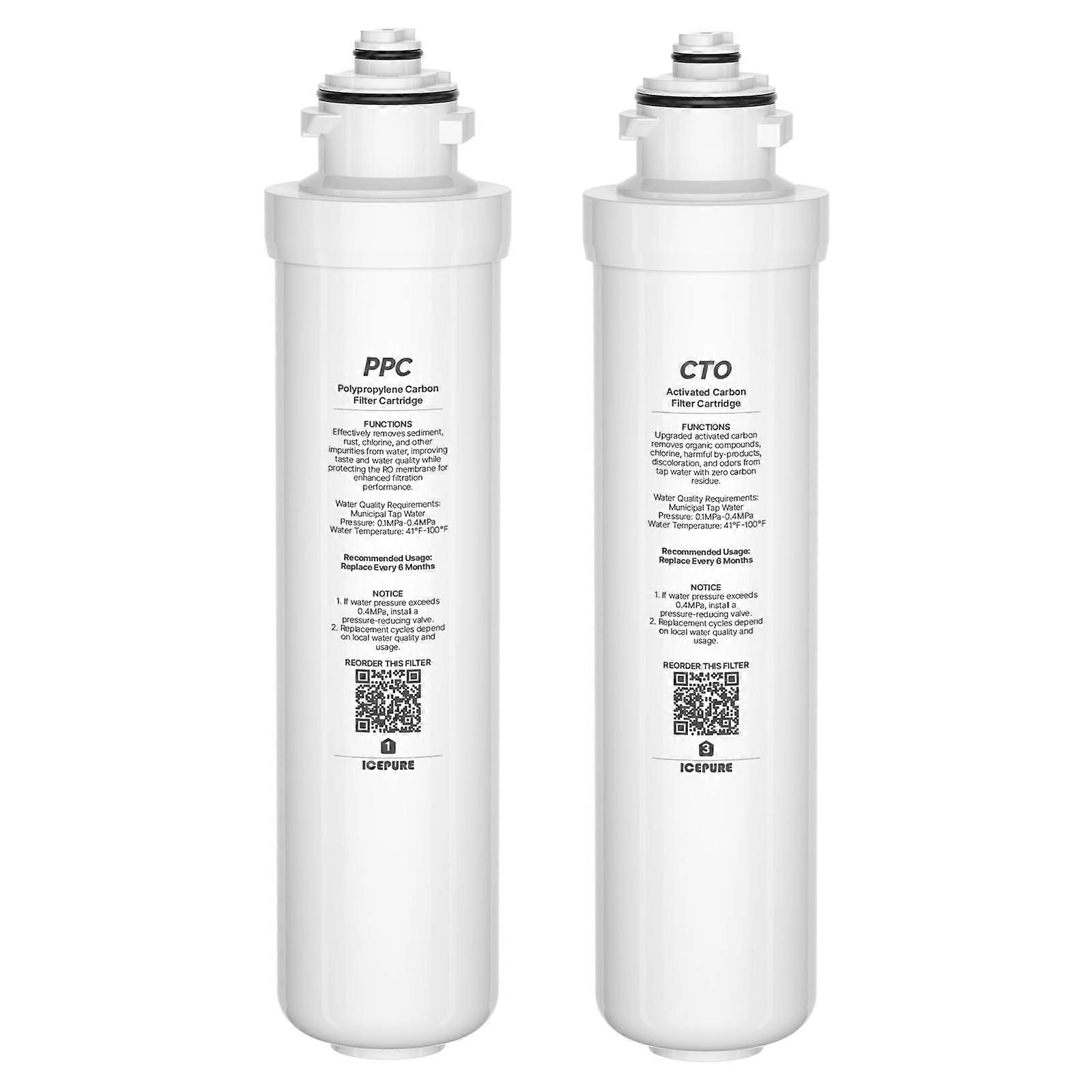 Water Filter Replacement for 6in1 Bottleless Water Cooler and Ice Maker with Efficiency Carbon Filter