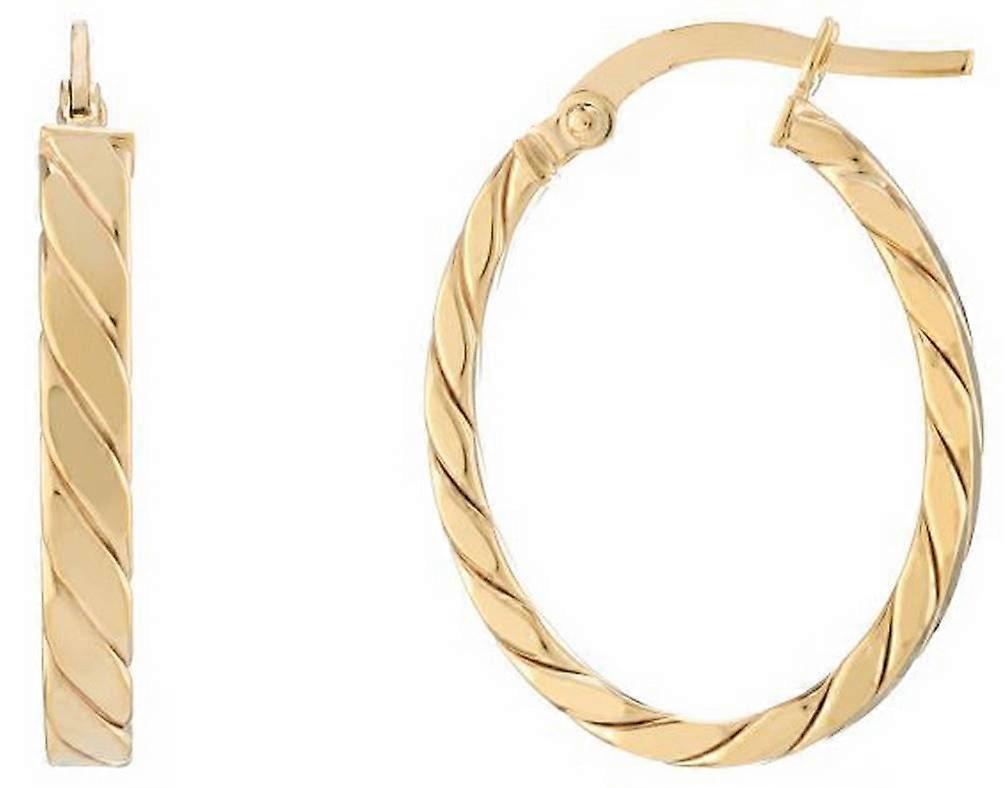 Mark Milton Oval Hoop Earrings - Yellow Gold