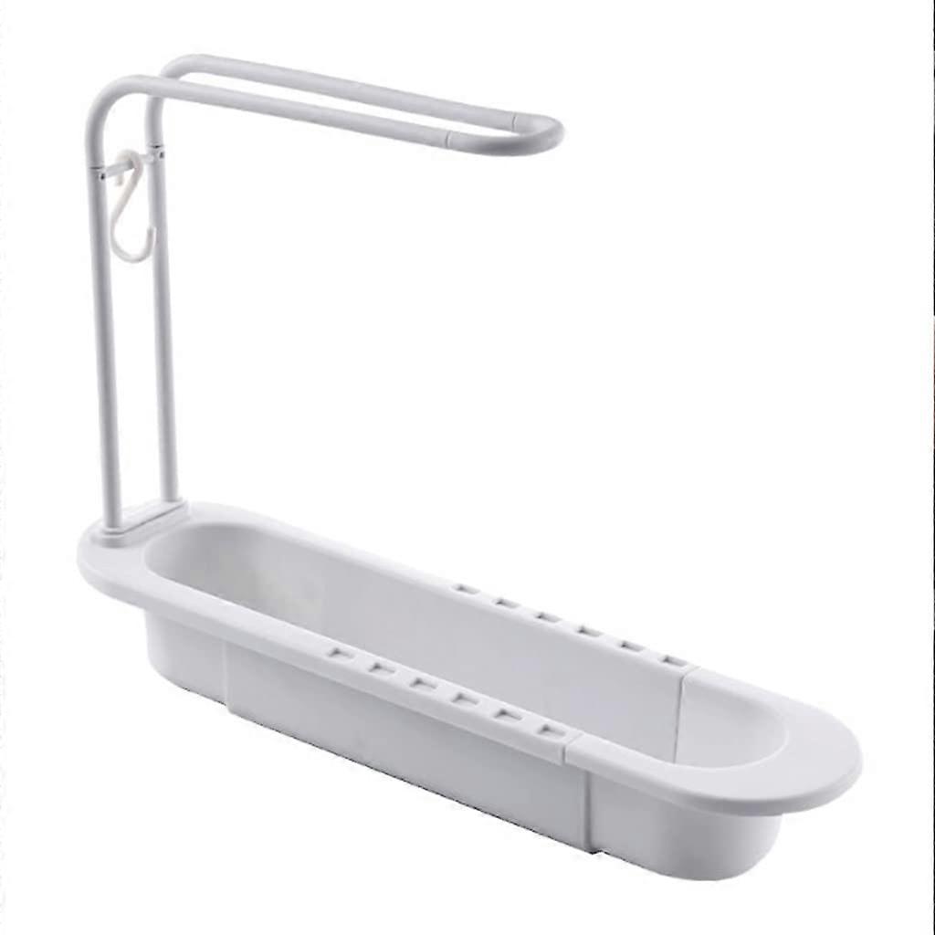 Kitchen Sink Organizer Adjustable Telescopic Shelf with Towel Holder and DoubleDeck Storage