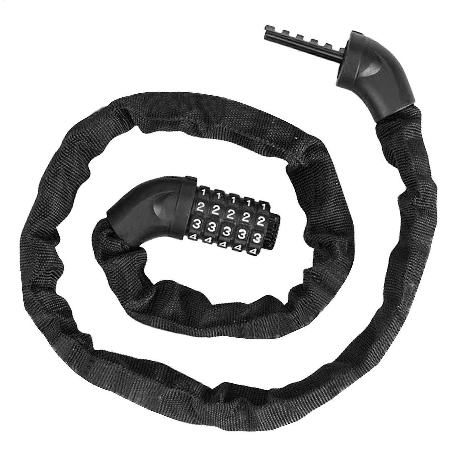 Bike Chain Lock Heavy Duty 5Digit Combination AntiTheft Security for Bikes Motorcycles Gates