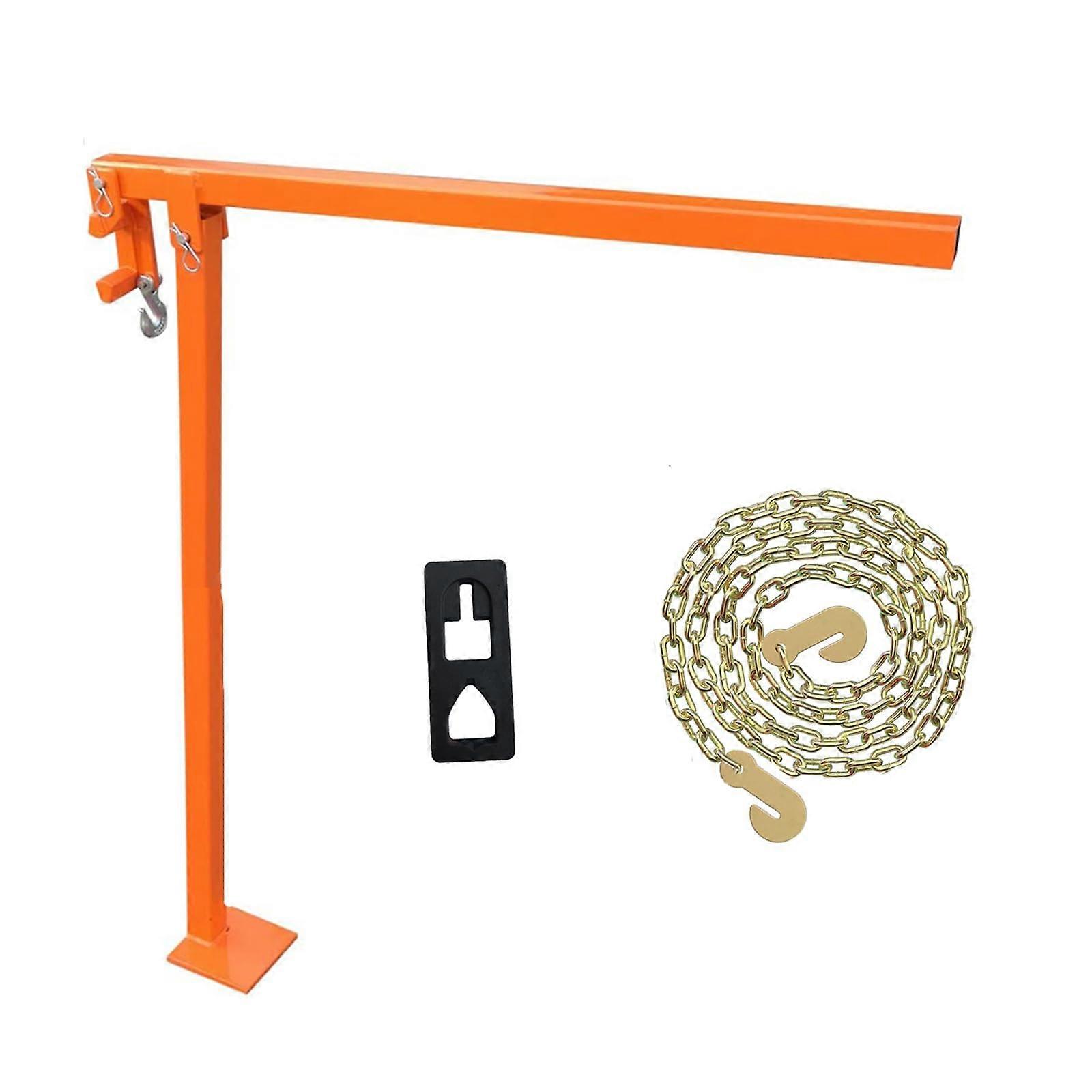 Heavy Duty T Post Puller with 49 Inch Chain, Fast Fence Post Removal Tool,  Visibility Orange