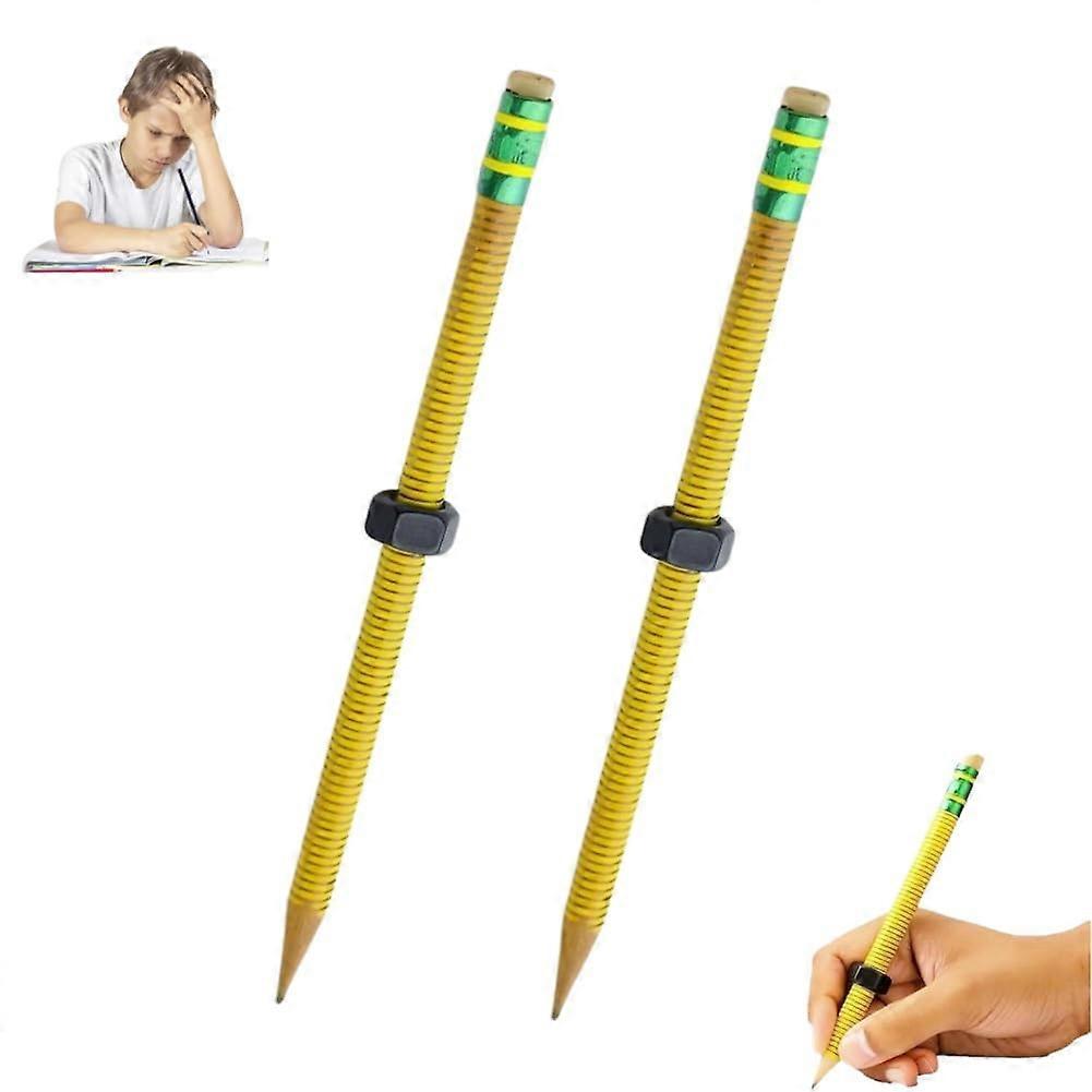 Fidget Pencil for ADHD with Silent Focus and Textured Grip, Anxiety Relief, 2 Pack