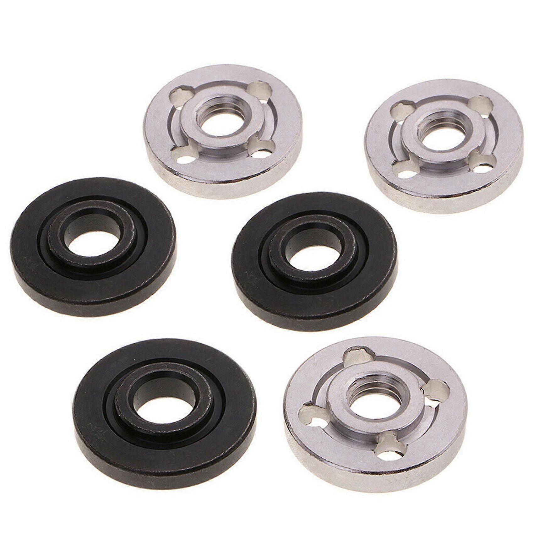 12Pcs Lock Nuts Flange for Makita 9523 Nut Inner Outer Kit Angle Grinder Tool 2 Specifications-Toothless, Toothed