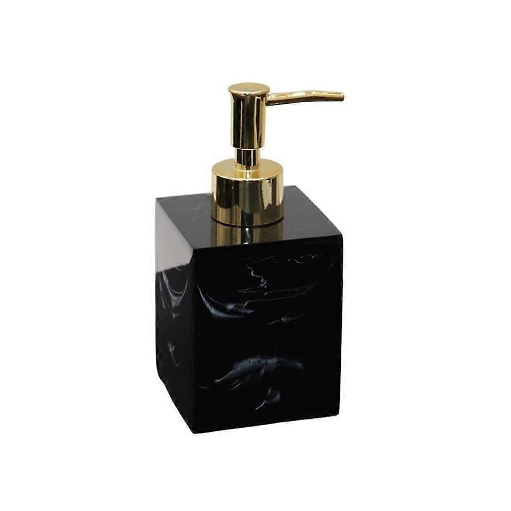 Black Bathroom Soap Dispenser 280ml Square Refillable Lotion Pump Bottle with Consistent Portion Control