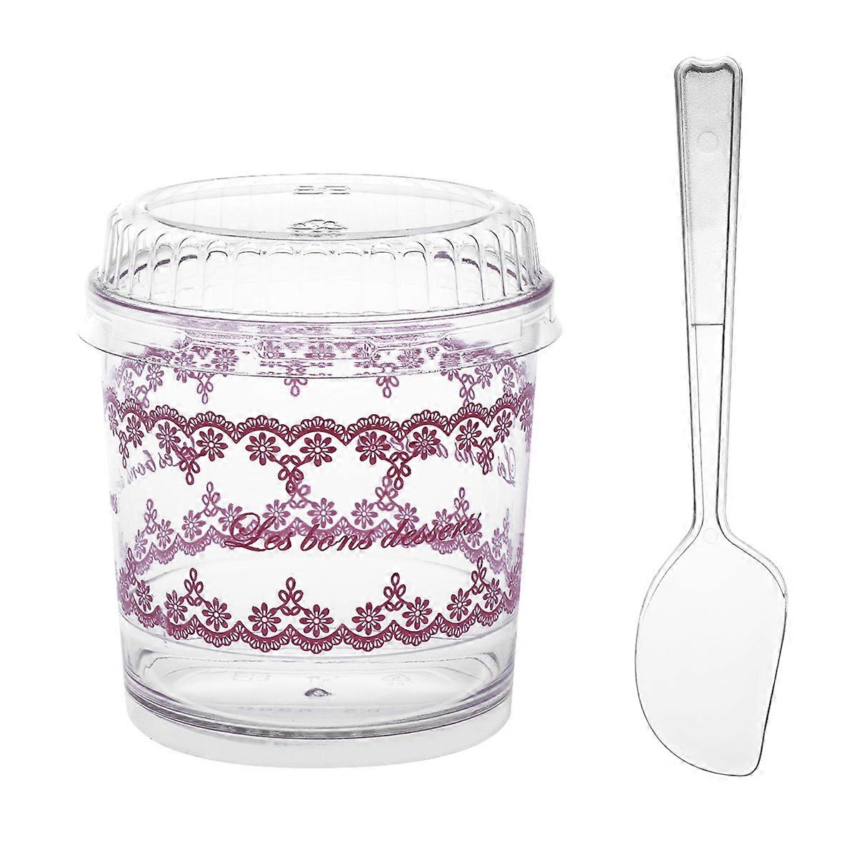 Appetizer Cups with Lids Pink Round 20Pcs for Easter Sealing