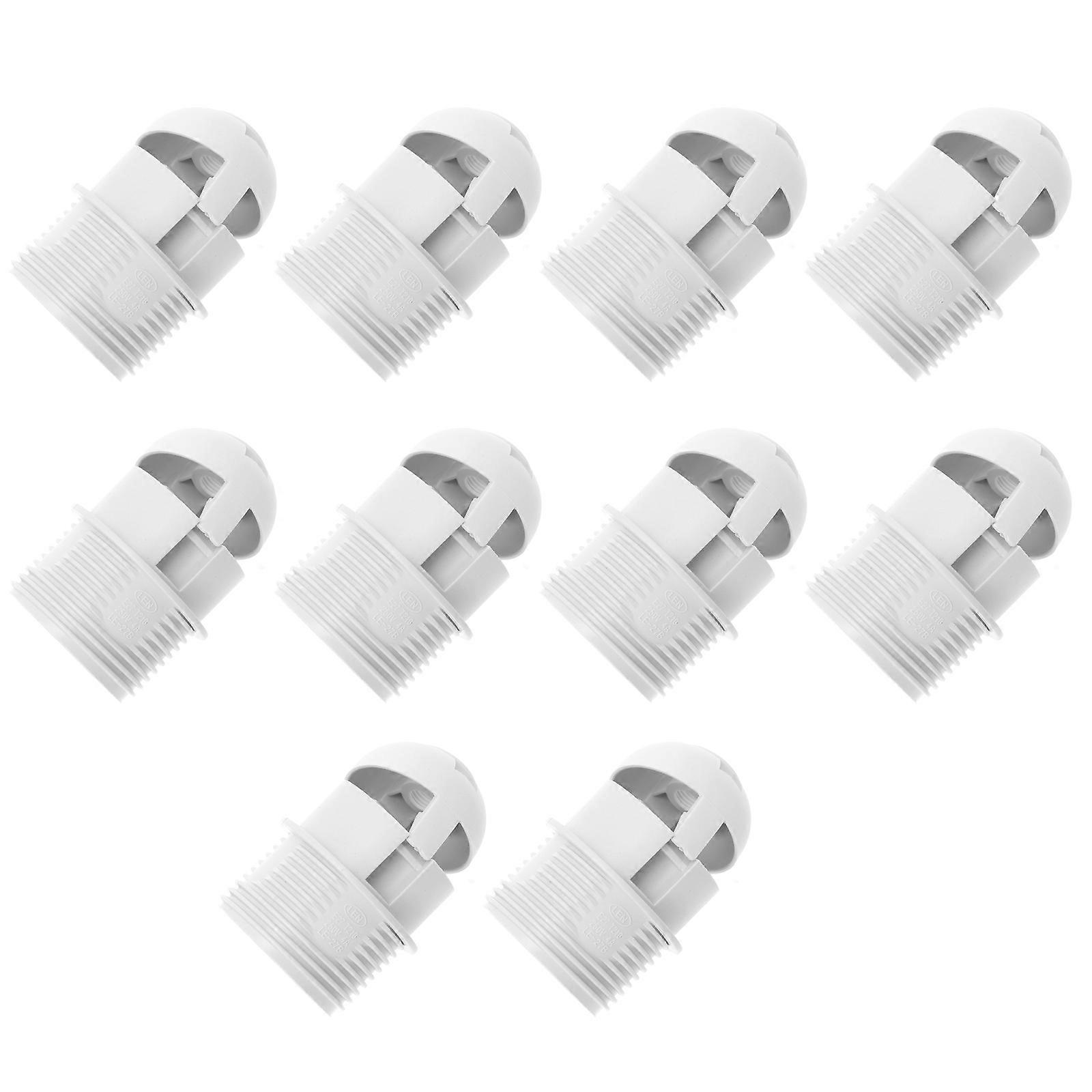E27 Bulb Socket Plastic Lamp Bases for Home Use 10Pcs Lamp Accessories