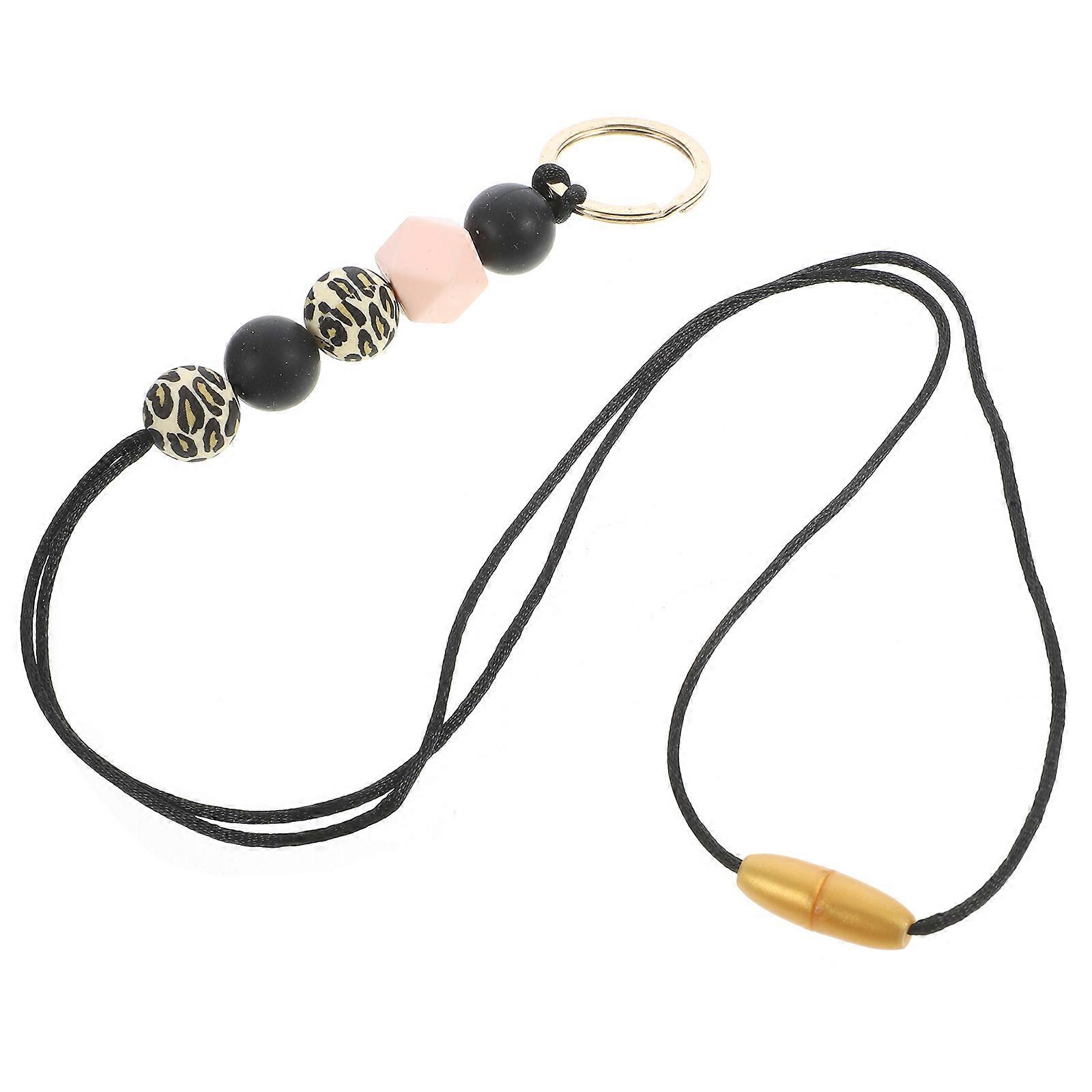Leopard Beads Lanyard for Hanging Use with Multi-Function Anti-Lost Design