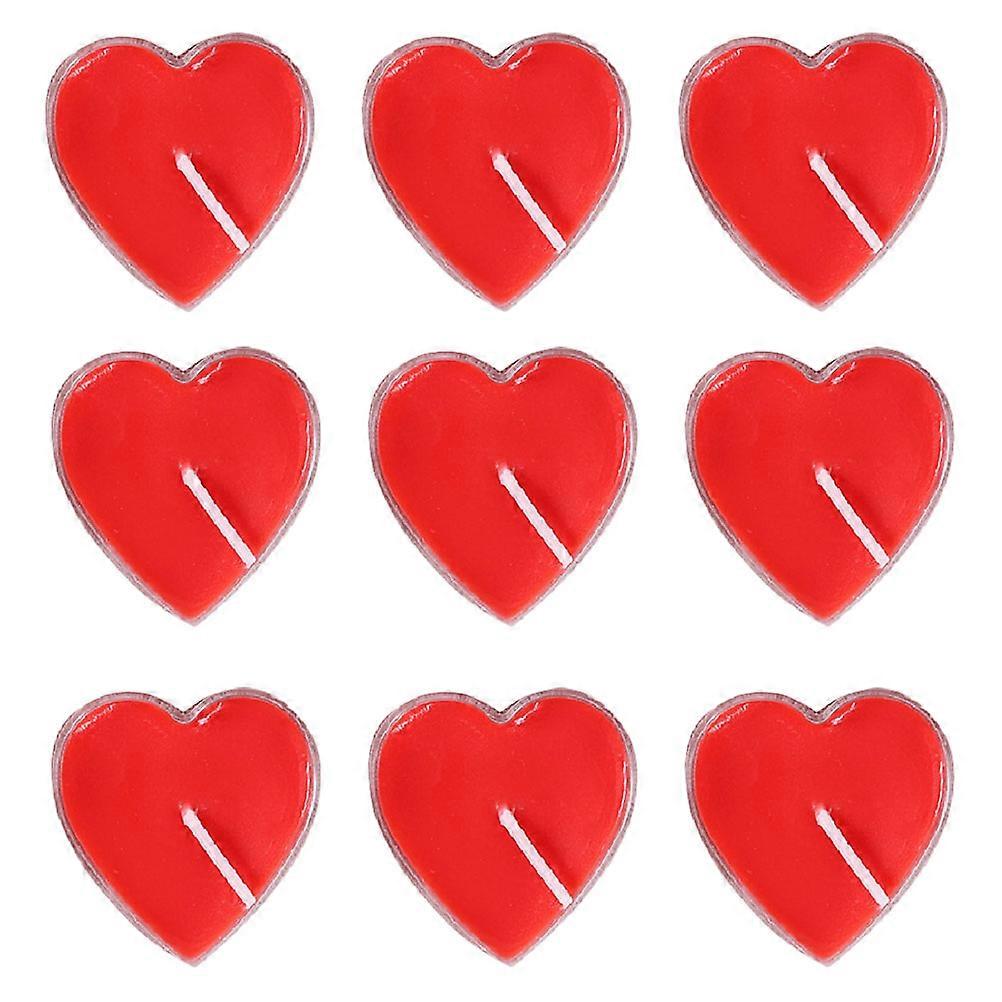 Proposal Candles Romantic Candles for Decor Heart Shaped Tealight 9Pcs