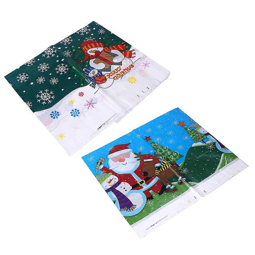 Holiday Disposable Table Cover Xmas Decorative Rectangular Assorted Color 274.00X137.00CM 2Pcs