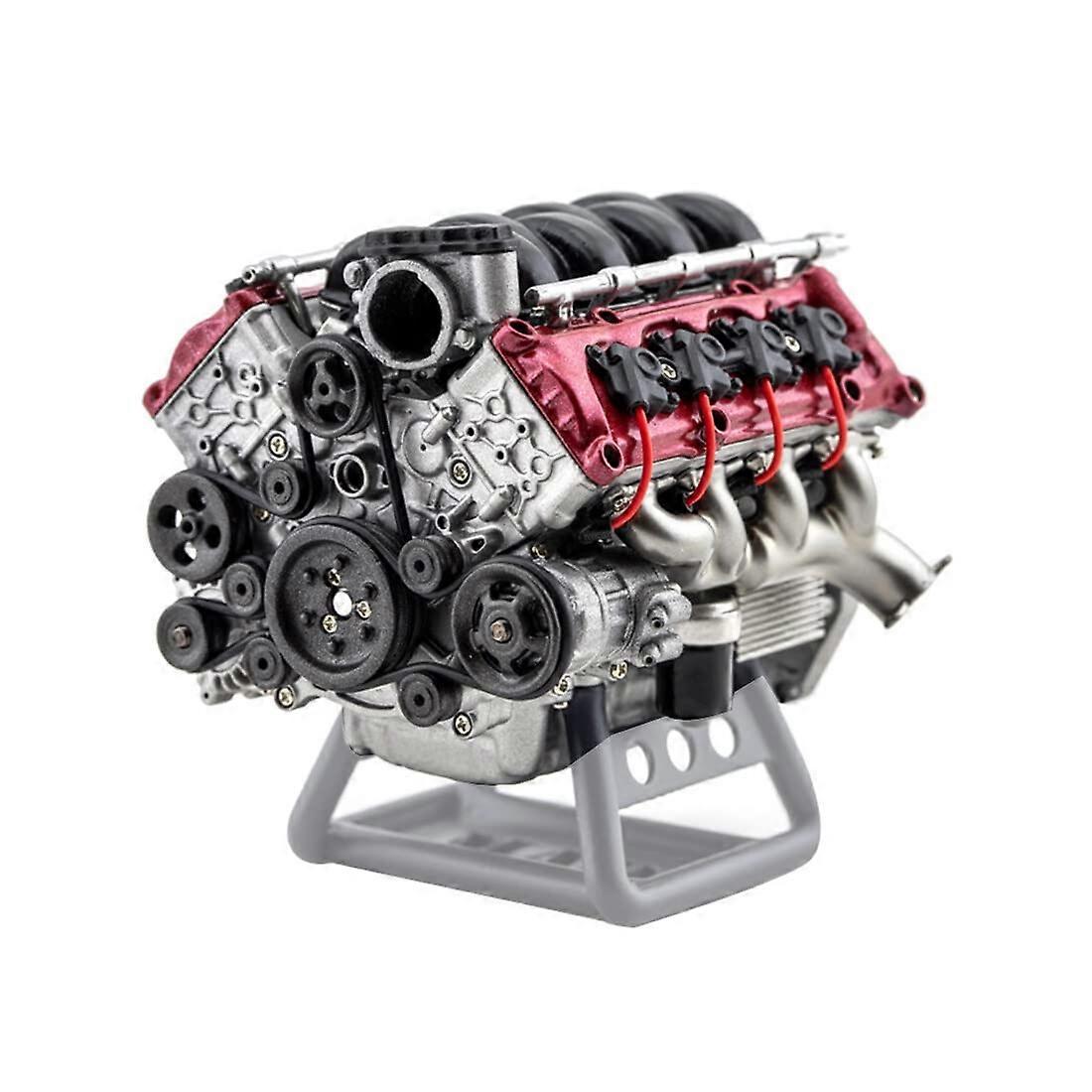 Mini V8 Engine Model Kit with Realistic Simulation, Educational RC Compatible Metal Assembly Set