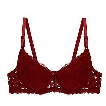 Women's Sexy Lace Bra Valentines Push Up Bras，Women Fashion Sexy Mesh Lace Thin Rims Gathered Underwear Bra Bra