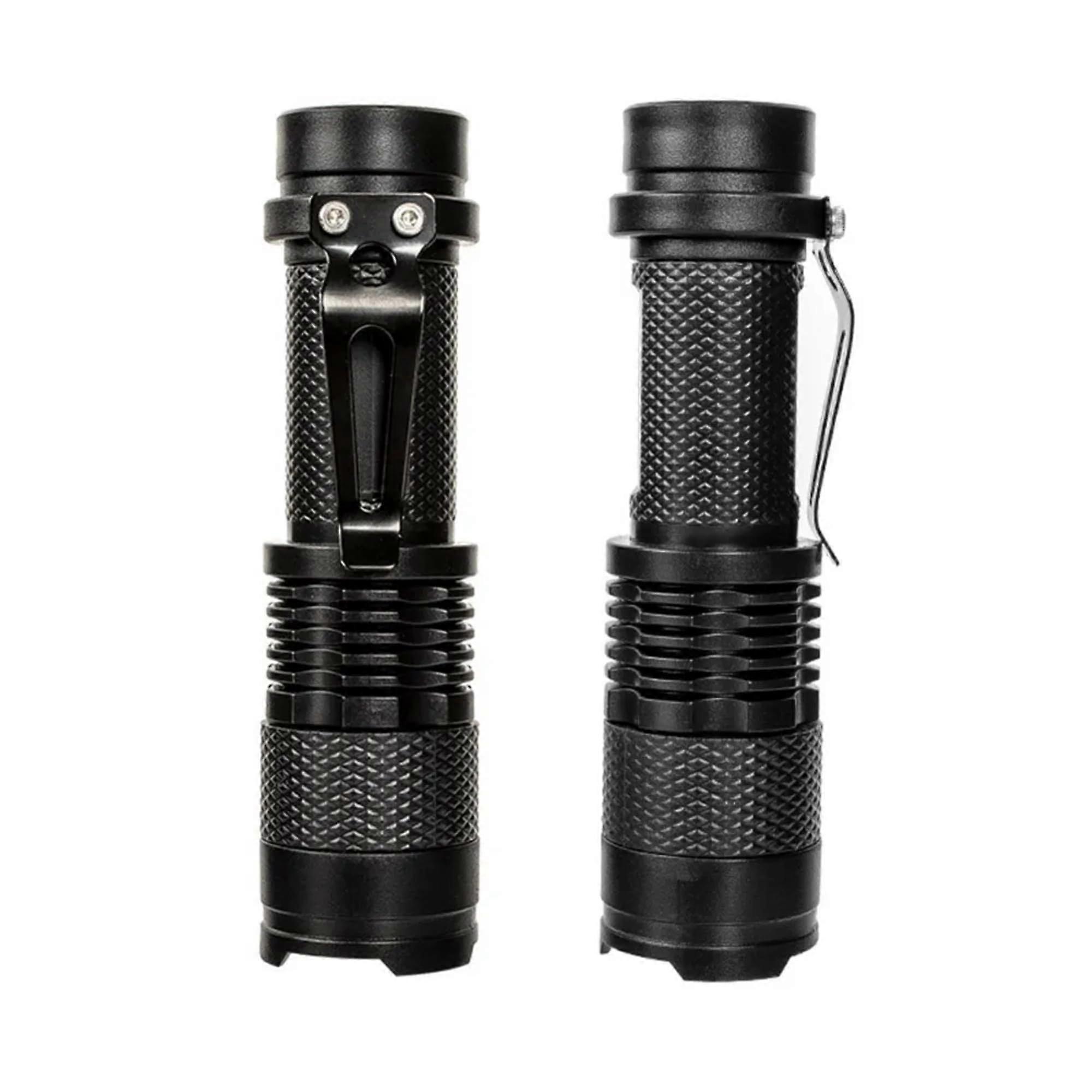 LED Hand Crank Flashlight Waterproof Compact Dynamo Powered Camping Light 30 Lumens Plastic