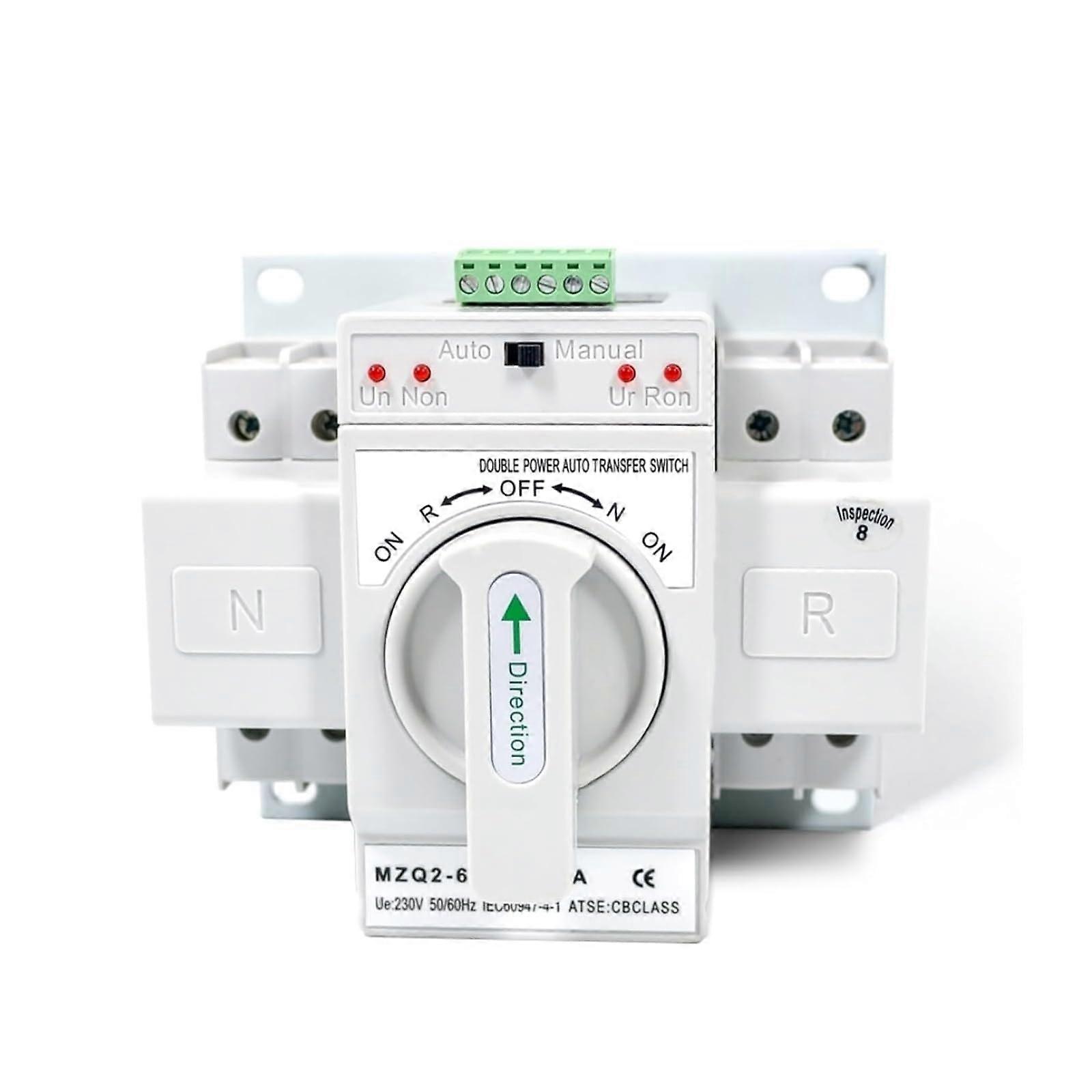 63A Automatic Transfer Switch 2 Pole Generator ATS Dual Power Fast Identification Reduced Downtime