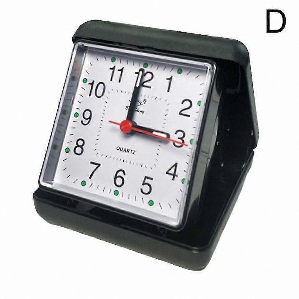 Portable Silent Alarm Clock, No Ticking, Snooze Function, Small Bedside Clock