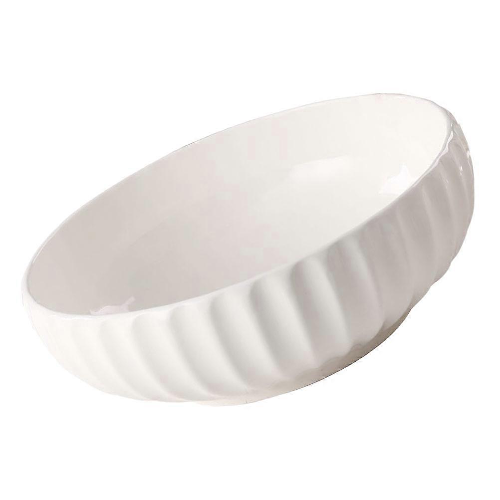 White Ceramic Basin Multifunctional Storage For General Users 1Pack