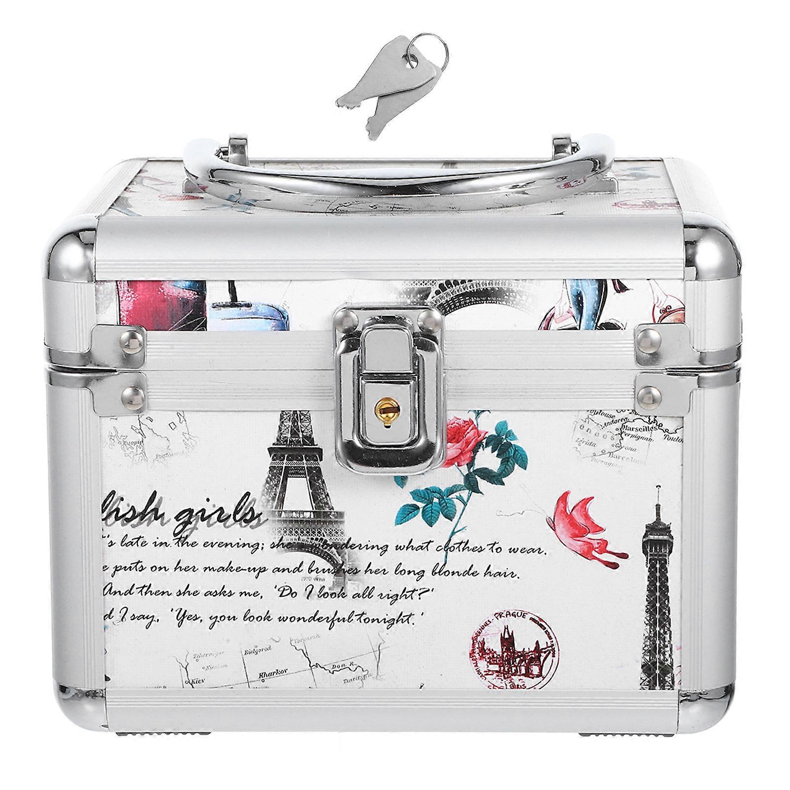 Cd Storage Box Cosmetic Makeup Case with 2Pcs for Multi-Purpose Use