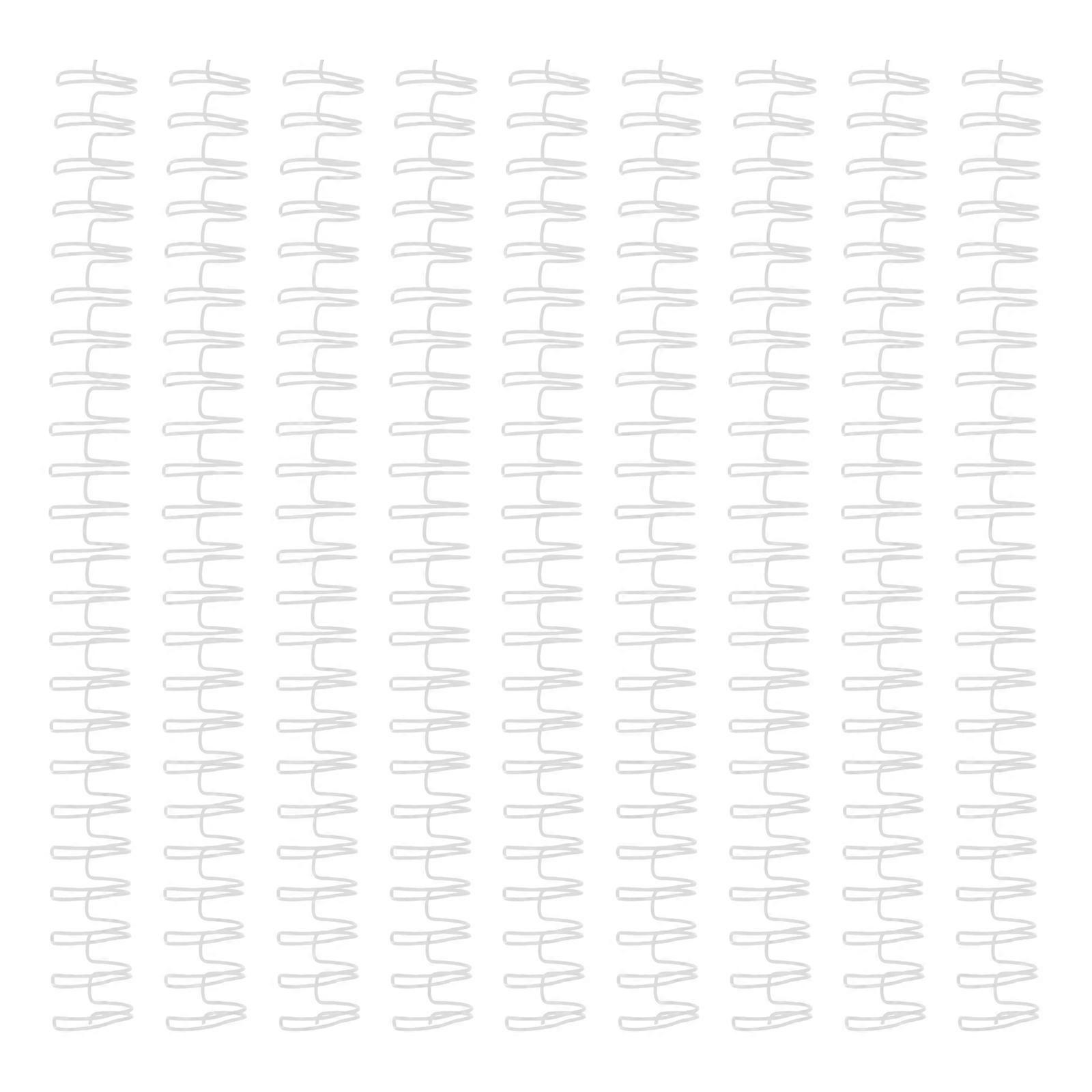 Wire Binding Spines Metal Double Loop Rings for Book 50Pcs White Wire Binding