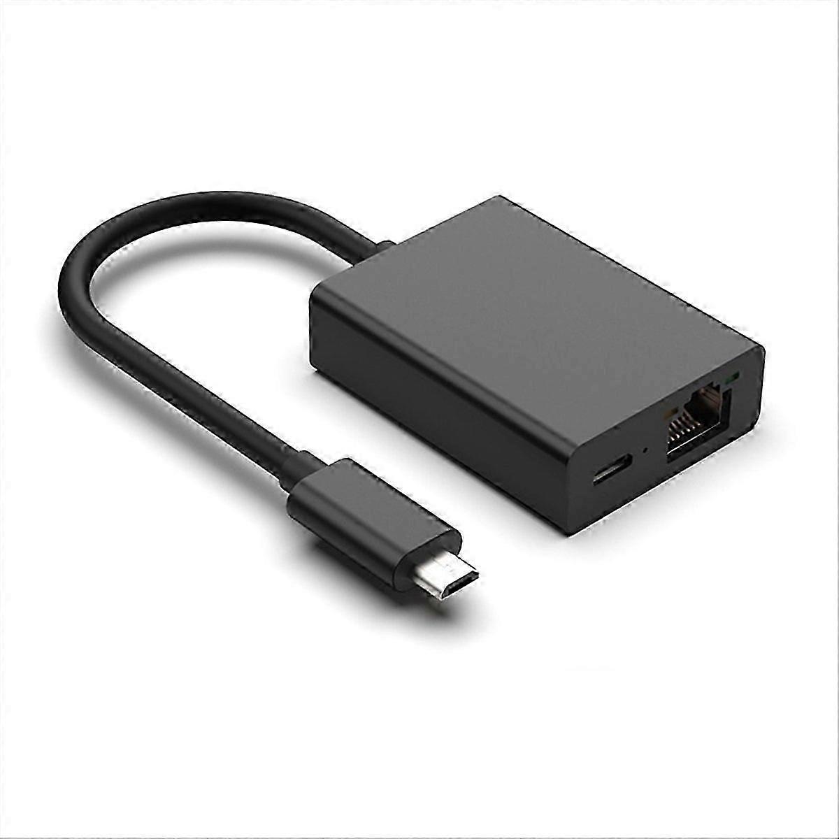 Micro-USB Network Card Ethernet Adapter 100M Network Card Adapter Compatible with4K Ethernet Switch Router