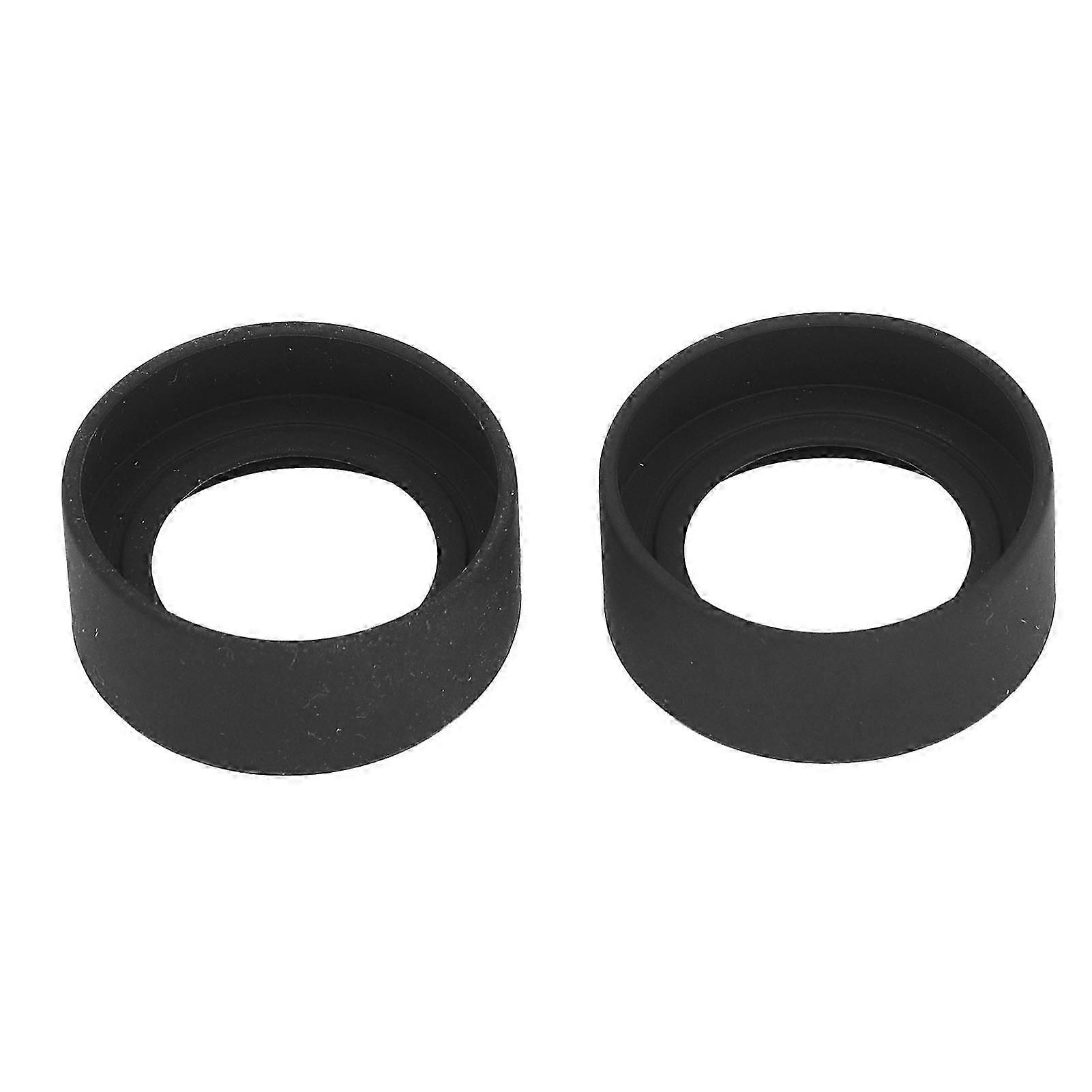2 Pcs Stereo Microscope Eyepiece Eyeshields Rubber Flat Angle Eyepiece Guard Compatible with4042mm Interface