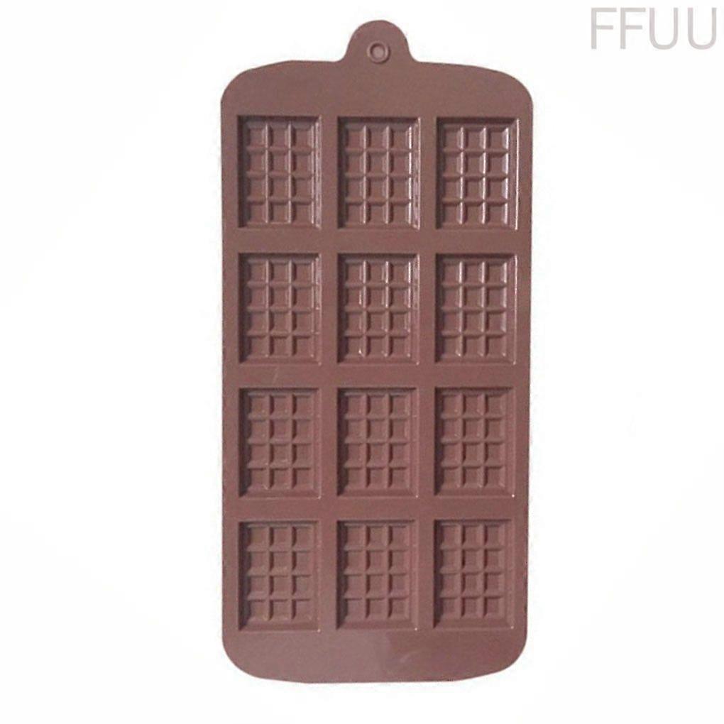 12-hole silicone mold, mini rectangular waffle mold, reusable chocolate breaking tool