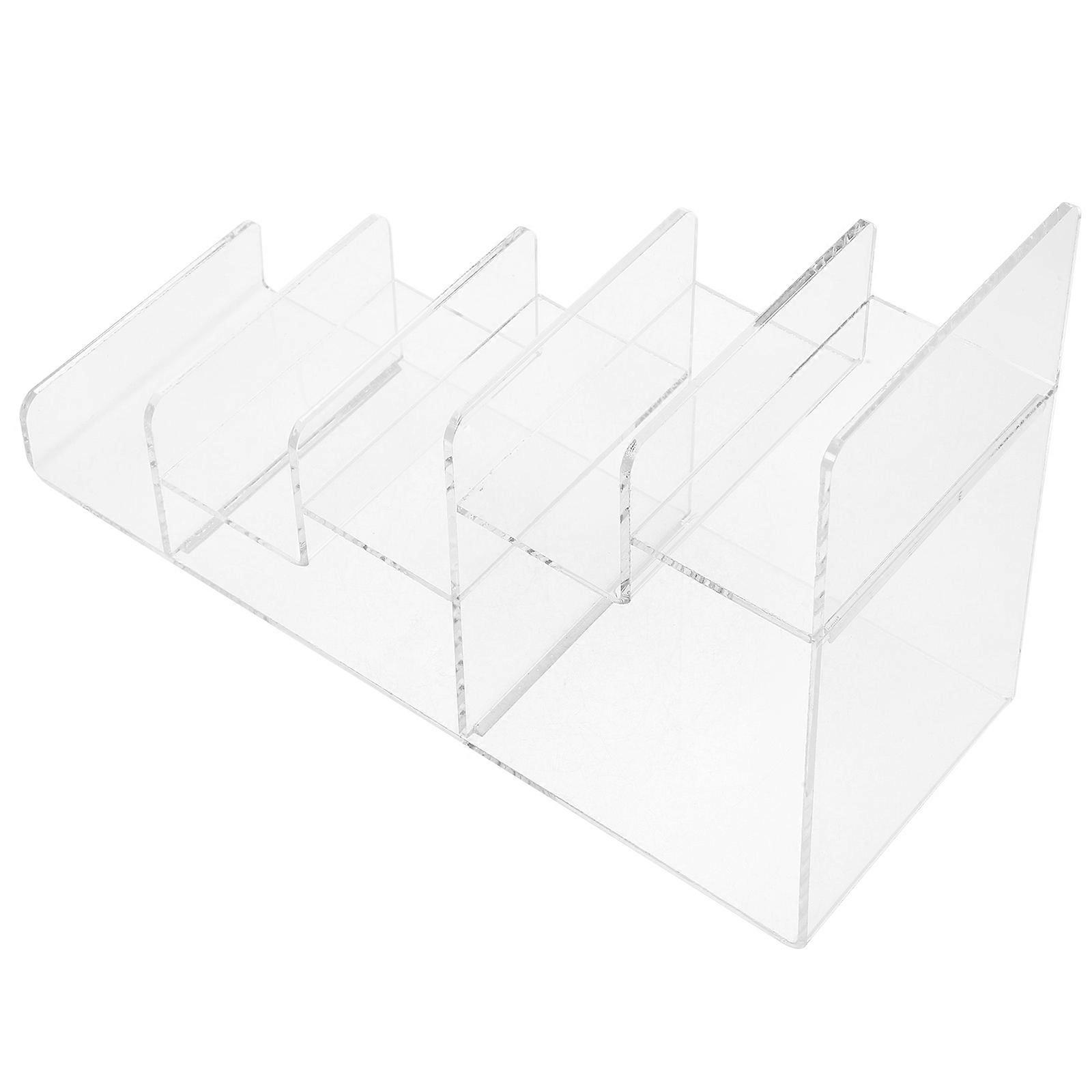 Acrylic Display Stand Riser for Wallet Storage Organizer 2Pcs Transparent