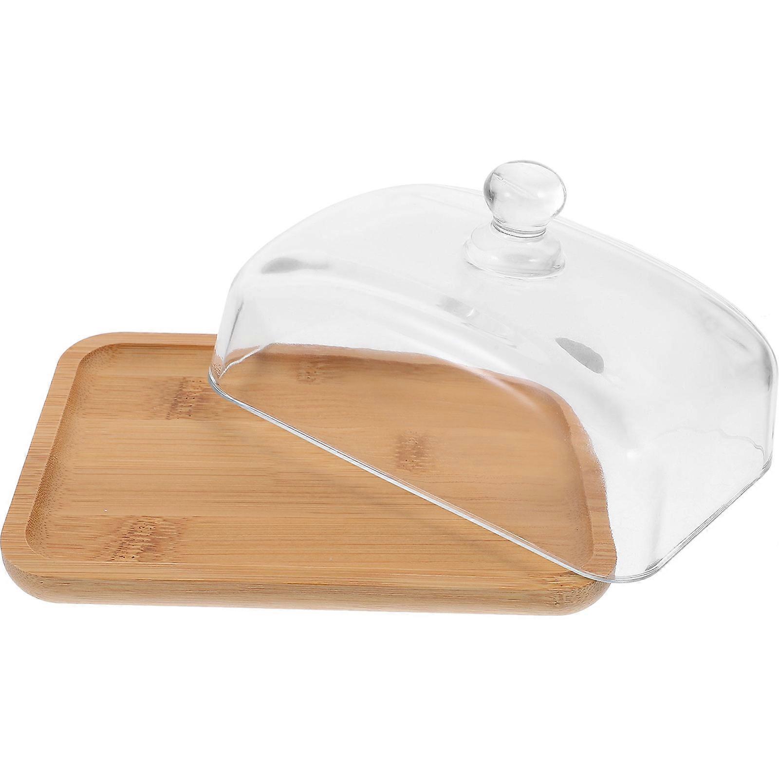 Multi-Function Glass Cake Plate for Household Dessert Tray 1Set Practical
