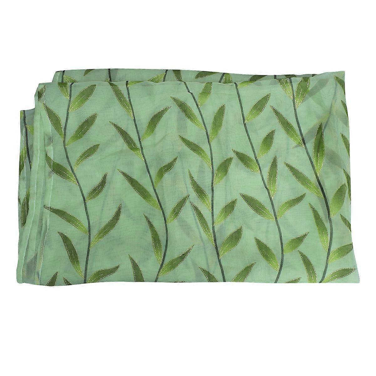 Transparent Window Sheer Willow Leaves Drape for Window Shielding