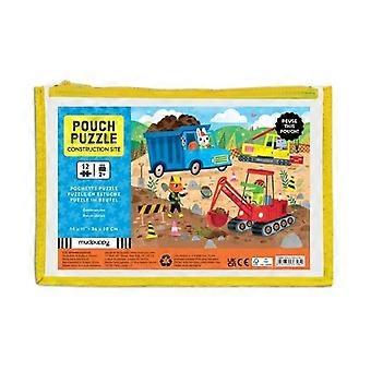 Construction Site 12 Piece Pouch Puzzle - Mudpuppy