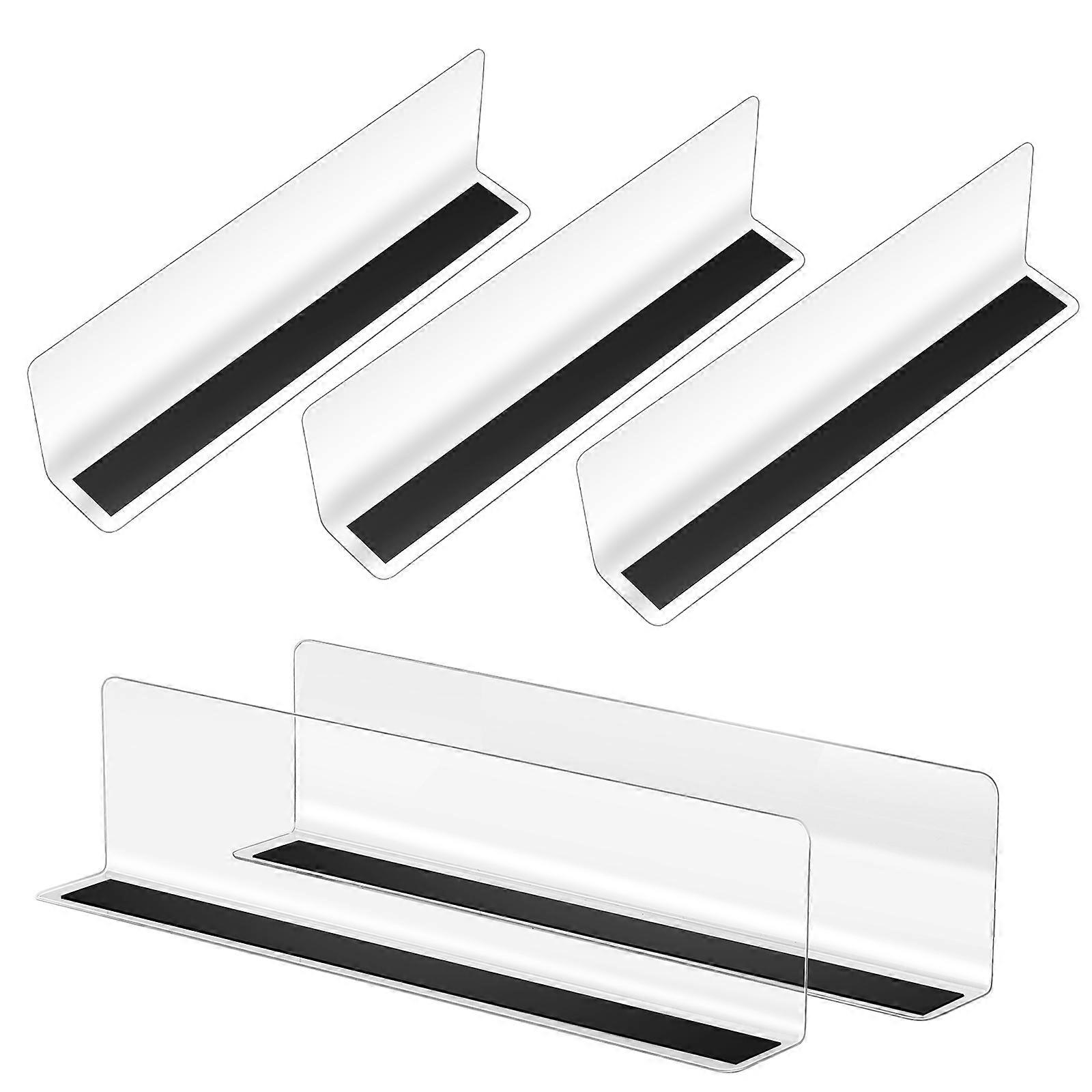 5pcs Plastic Shelf Dividers Supermarket Shelf Organizers Commodity Classification Separators