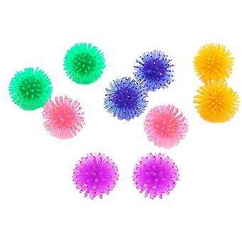 Balles à épines interactives pour chat, 10 pièces, couleurs assorties, en plastique