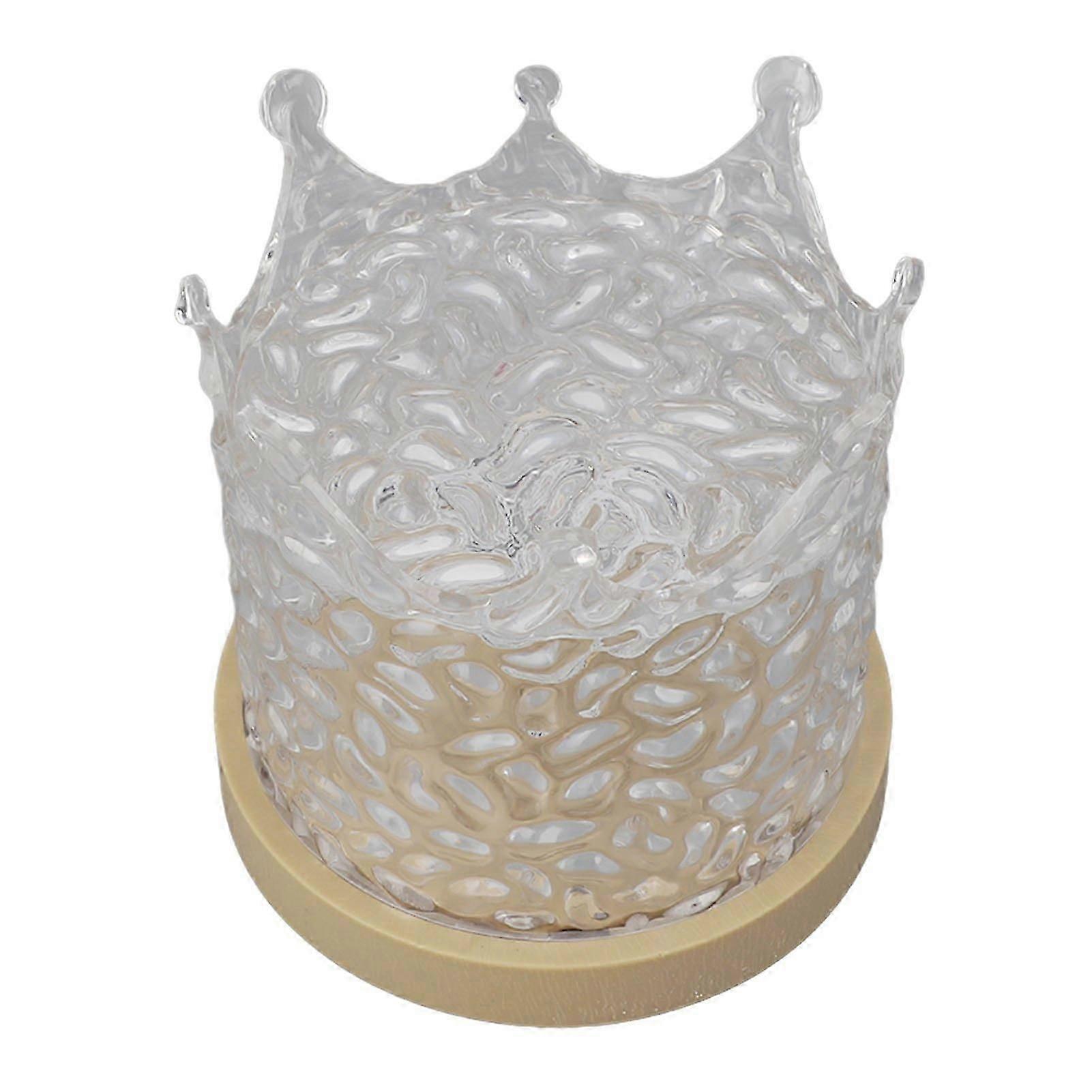 LED Wave Night Light USB Powered Adjustable RGBW Rotating Water Ripple Effect Projector Table Lamp with Remote Control