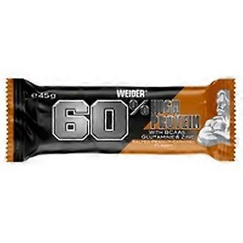 60% peanut and caramel protein bar 1 bar of 45g (Caramel - Peanut)