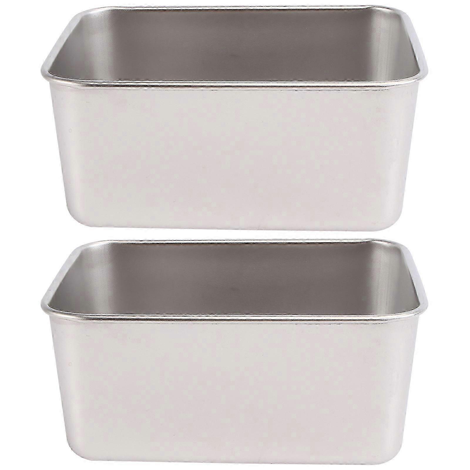 Cake Making Box Food Storage Box Square Shape Material 2Pcs