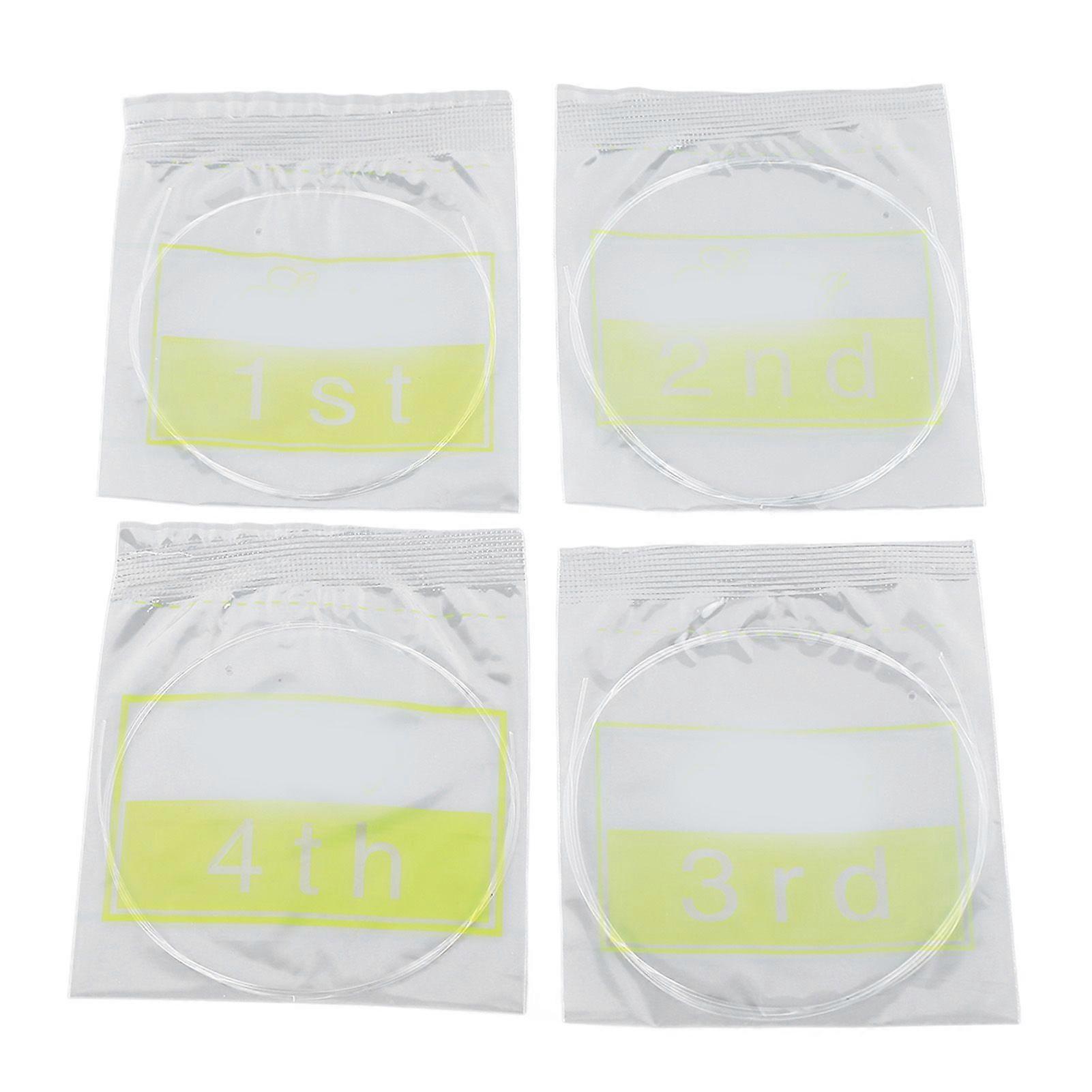 4Pcs Ukulele String Nylon String Good Sound Quality Transparent Instrument Accessory