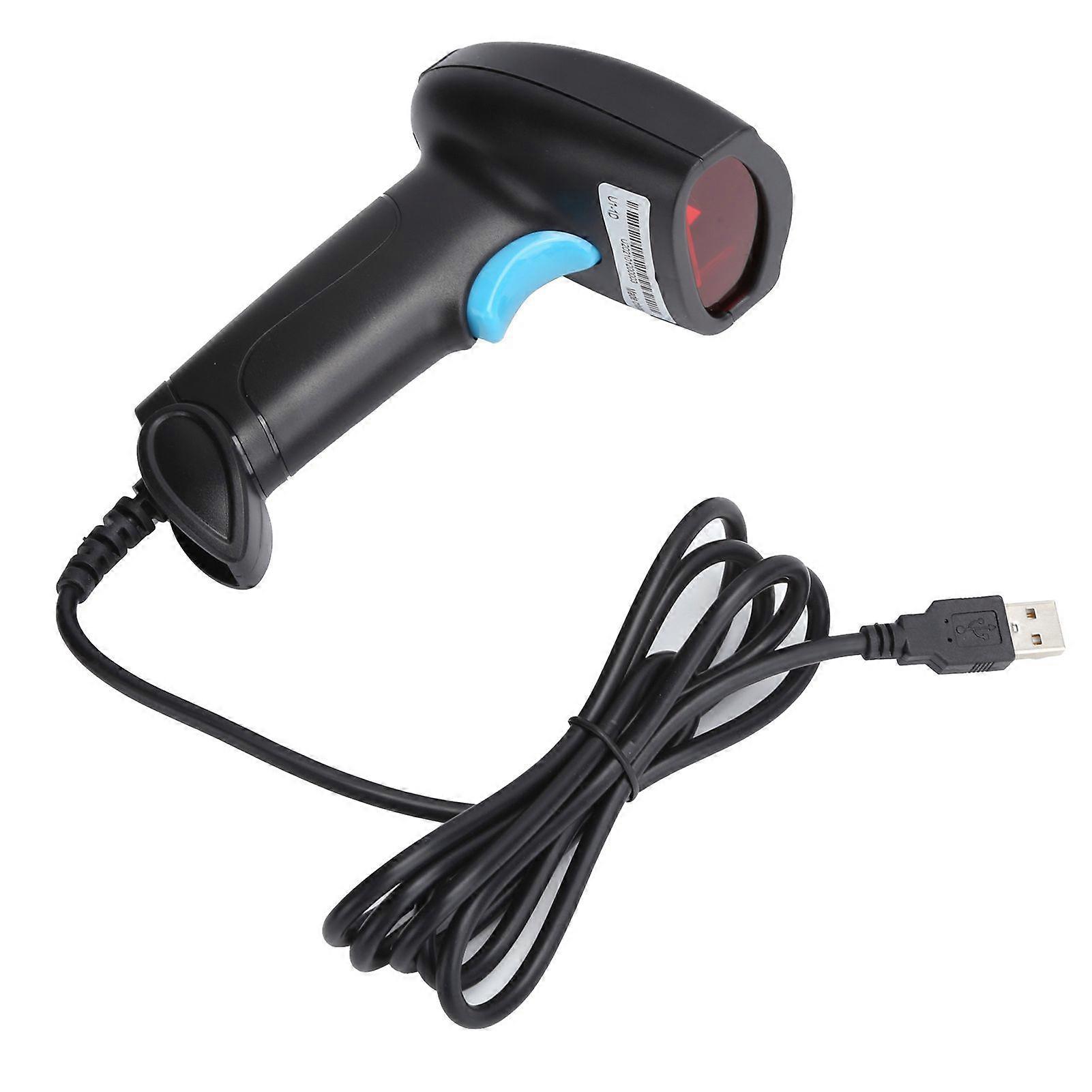 Barcode Scanner Laser Reader HandHeld Gun Wired Automated Industry Sensor U1 Black